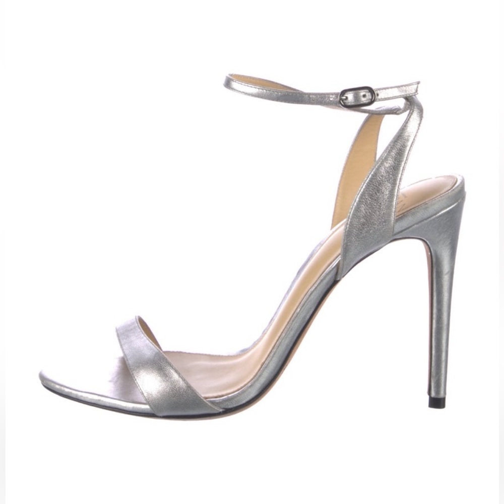 Alexandre Birman Leather Sandals,Metallic & Silver.